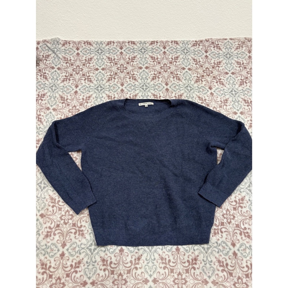 The Cashmere Project Navy Blue Crew Neck Raglan Sweater Medium